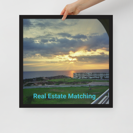 Natural View Framed poster with realestatematching without key Logo
