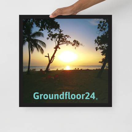 Beautiful Sea View Framed poster with Groundfloor24 without House Logo