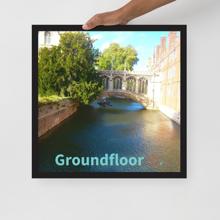 Beautiful Canel Framed poster with Groundfloor with House Logo