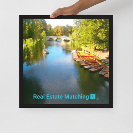 Beautiful Nature Framed poster with realestatematching with key Logo