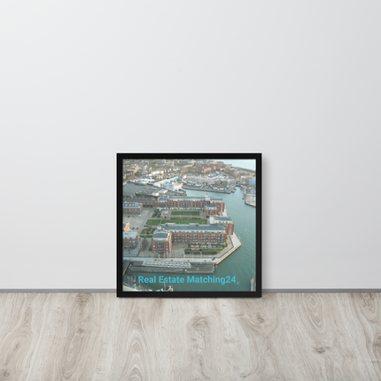 Nice City Framed poster with realestatematching24 without key Logo