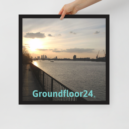 Awesome River View Framed poster with Groundfloor24 without House Logo