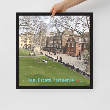 Beautiful Park Framed poster with realestatepartner24 with house Logo