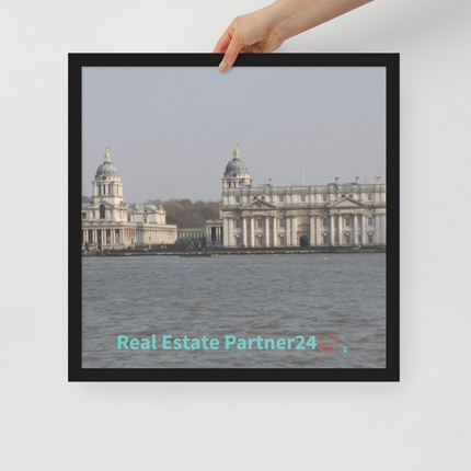 Riverside Beauty Framed poster with realestatepartner24 with house Logo