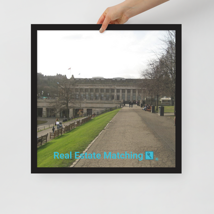 Majestic Palace Framed poster with realestatematching with key Logo