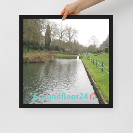 Lakeside Beauty Framed poster with Groundfloor24 with House Logo