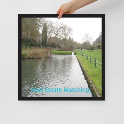 Lakeside Beauty Framed poster with realestatematching without key Logo