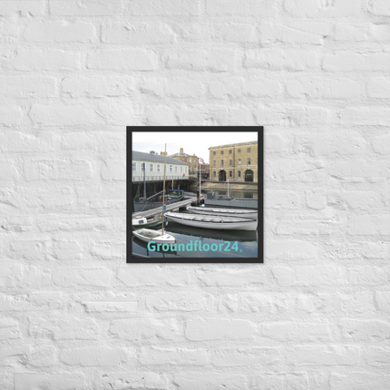 Boat on Water Framed poster with Groundfloor24 without House Logo