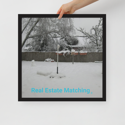 Winter Wonderland Framed poster with realestatematching without key Logo