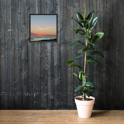 Sunset Sinari Framed poster with Groundfloor24 Logo