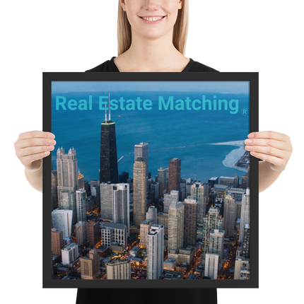 Beutiful Sinari Framed poster with Real Estate Matching Logo