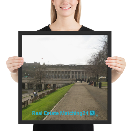 Majestic Palace Framed poster with realestatematching24 with key Logo