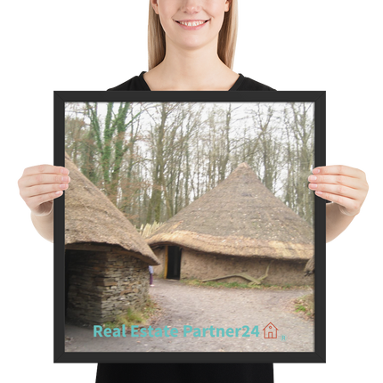 Village Charm Framed poster with realestatepartner24 with house Logo