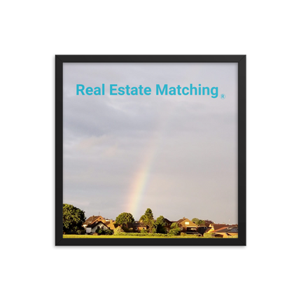 The Rainbow Sinari Framed poster with Real Estate Matching Logo
