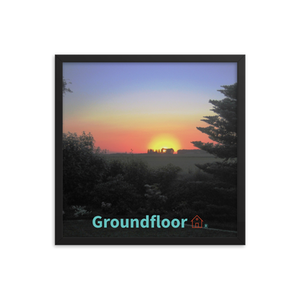 Beautiful Sunset Sinari Framed poster with Groundfloor with House Logo