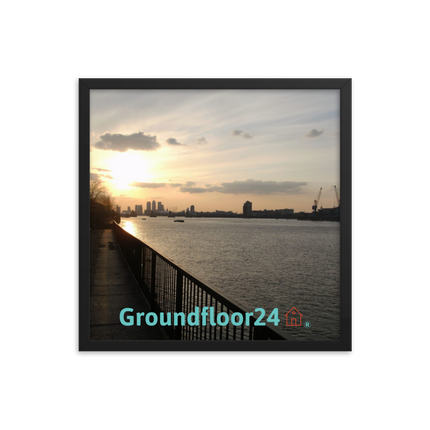 Awesome River View Framed poster with Groundfloor24 with House Logo