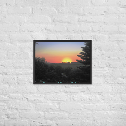 Beautiful Sunset Sinari Framed poster with Groundfloor24 with House Logo