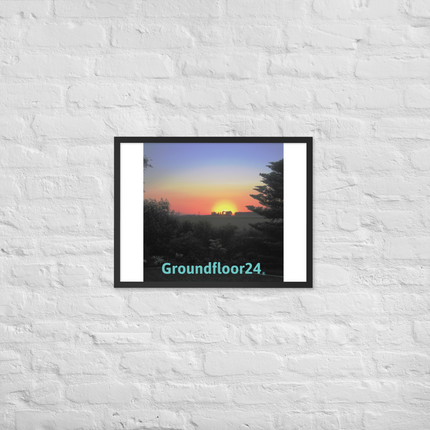 Beautiful Sunset Sinari Framed poster with Groundfloor24 without House Logo