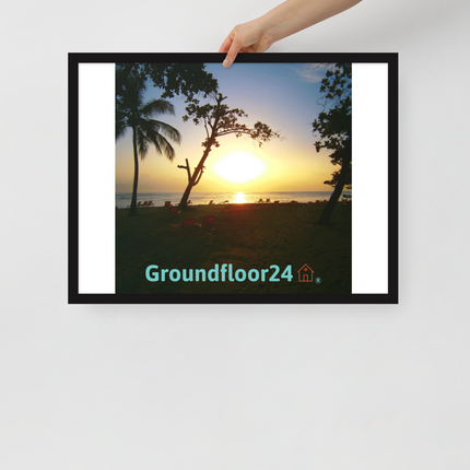 Beautiful Sea View Framed poster with Groundfloor24 without House Logo