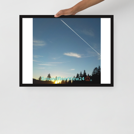 Attractive Sinari Framed poster with groundfloorview24 with House Logo