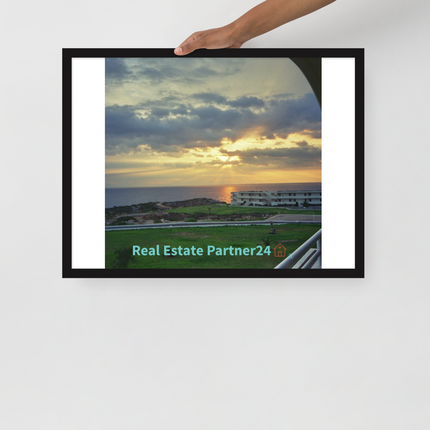 Natural View Framed poster with realestatepartner24 with house Logo