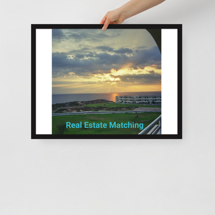 Natural View Framed poster with realestatematching without key Logo