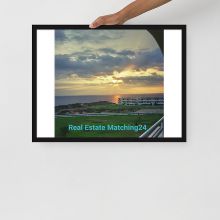 Natural View Framed poster with realestatematching24 without key Logo