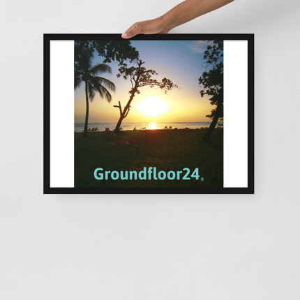 Beautiful Sea View Framed poster with Groundfloor24 without House Logo