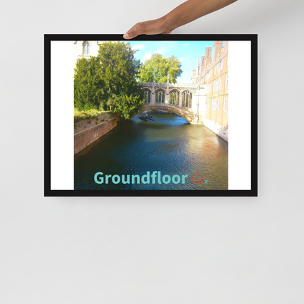Beautiful Canel Framed poster with Groundfloor with House Logo