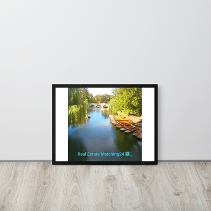 Beautiful Nature Framed poster with realestatematching24 with key Logo