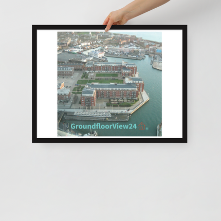 Nice City Framed poster with groundfloorview24 with House Logo