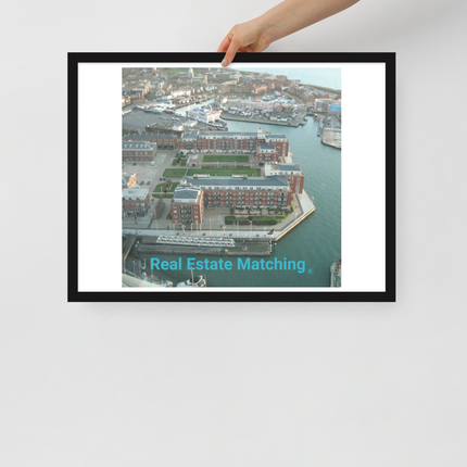 Nice City Framed poster with realestatematching without key Logo