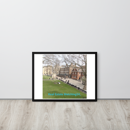 Beautiful Park Framed poster with realestatematching24 without key Logo
