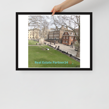 Beautiful Park Framed poster with realestatepartner24 with house Logo