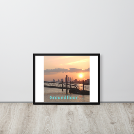 Evening Glow Framed poster with Groundfloor with House Logo
