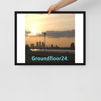 Majestic Sunset Framed poster with Groundfloor24 without House Logo
