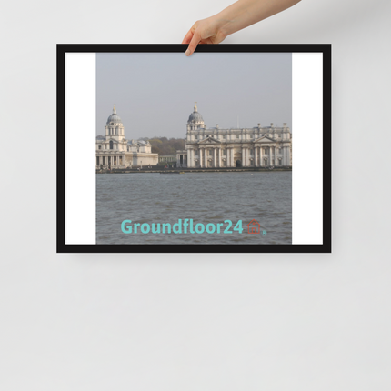 Riverside Beauty Framed poster with Groundfloor24 with House Logo