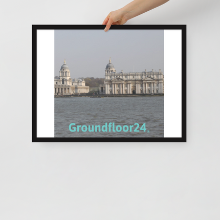Riverside Beauty Framed poster with Groundfloor24 without House Logo