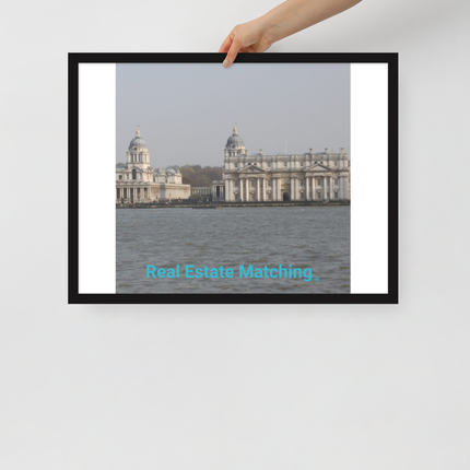 Riverside Beauty Framed poster with realestatematching without key Logo
