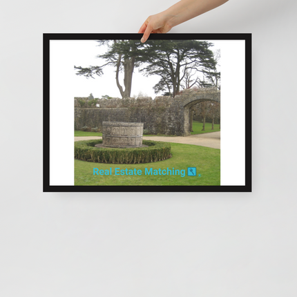 Nature's Wonders Framed poster with realestatematching with key Logo