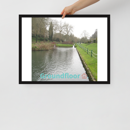 Lakeside Beauty Framed poster with Groundfloor with House Logo