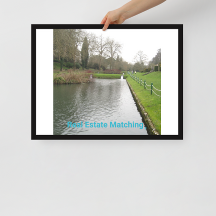 Lakeside Beauty Framed poster with realestatematching without key Logo