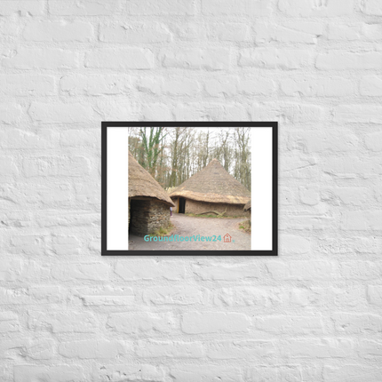 Village Charm Framed poster with groundfloorview24 with House Logo