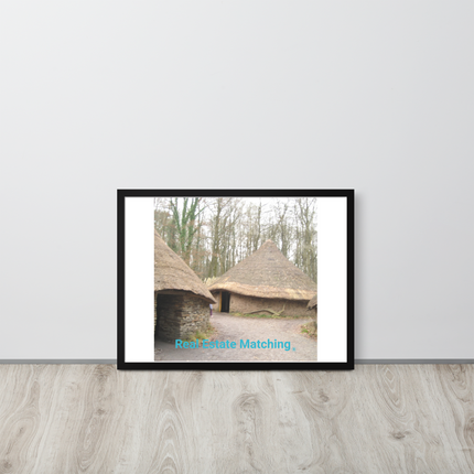Village Charm Framed poster with realestatematching without key Logo