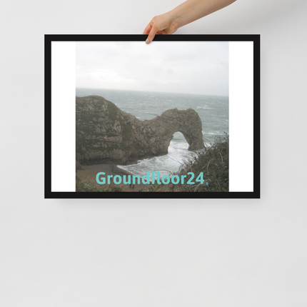 Coastal Escape Framed poster with Groundfloor24 without House Logo