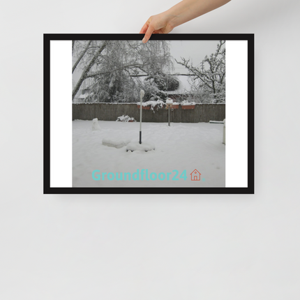 Winter Wonderland Framed poster with Groundfloor24 with House Logo