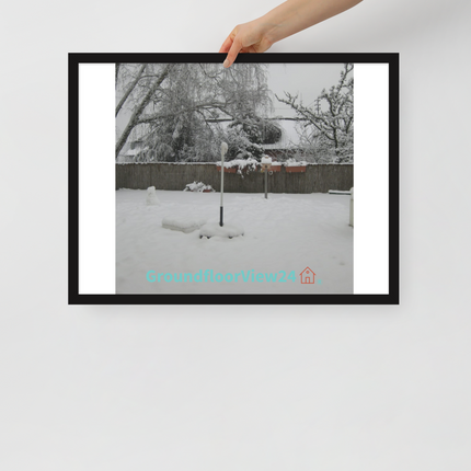 Winter Wonderland Framed poster with groundfloorview24 with House Logo