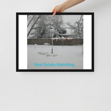 Winter Wonderland Framed poster with realestatematching without key Logo