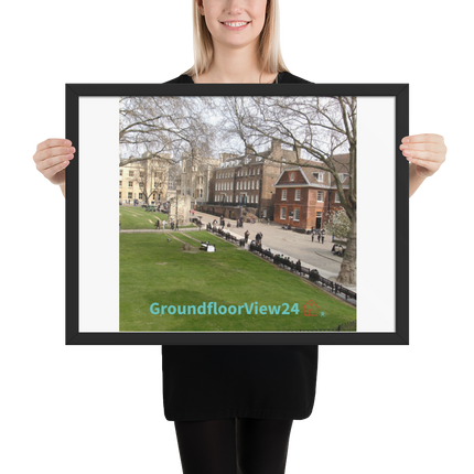 Beautiful Park Framed poster with groundfloorview24 with House Logo