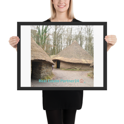 Village Charm Framed poster with realestatepartner24 with house Logo